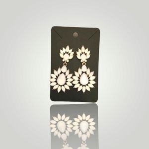 Durga Ivory Stone Burst statement earrings